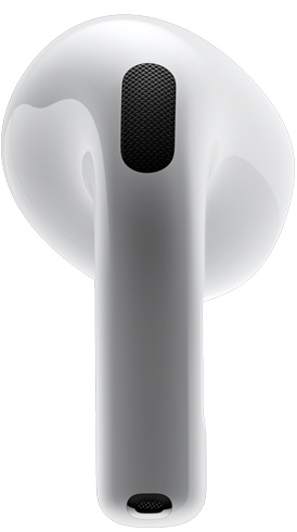 AirPods 4 kõrvaklapi tagantvaate tutvustus.