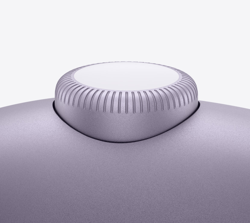 Ausinės „AirPods Max 2“, violetinės spalvos, „Digital Crown“ detalė