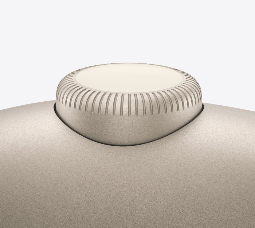 Ausinės „AirPods Max 2“, žvaigždžių šviesos spalvos, „Digital Crown“ detalė