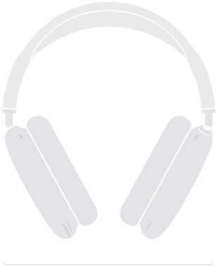 Ilustración de unos AirPods Max 2 de frente que muestra el ancho de 168.6 mm.