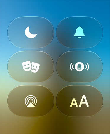 Skærm, der viser Kontrolcenter på Apple Watch